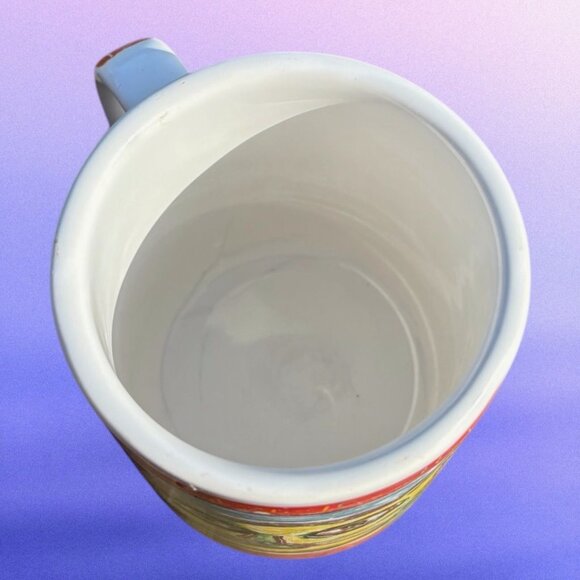 Chaleur Dan May Abstract Folk Painting Cat Watching Fish Coffee Mug - Picture 3 of 5